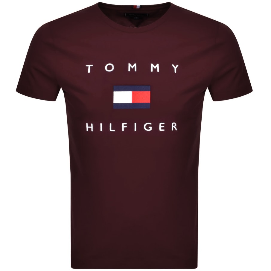 Alternative Image for ProductTommy Hilfiger Flag T Shirt Burgundy1